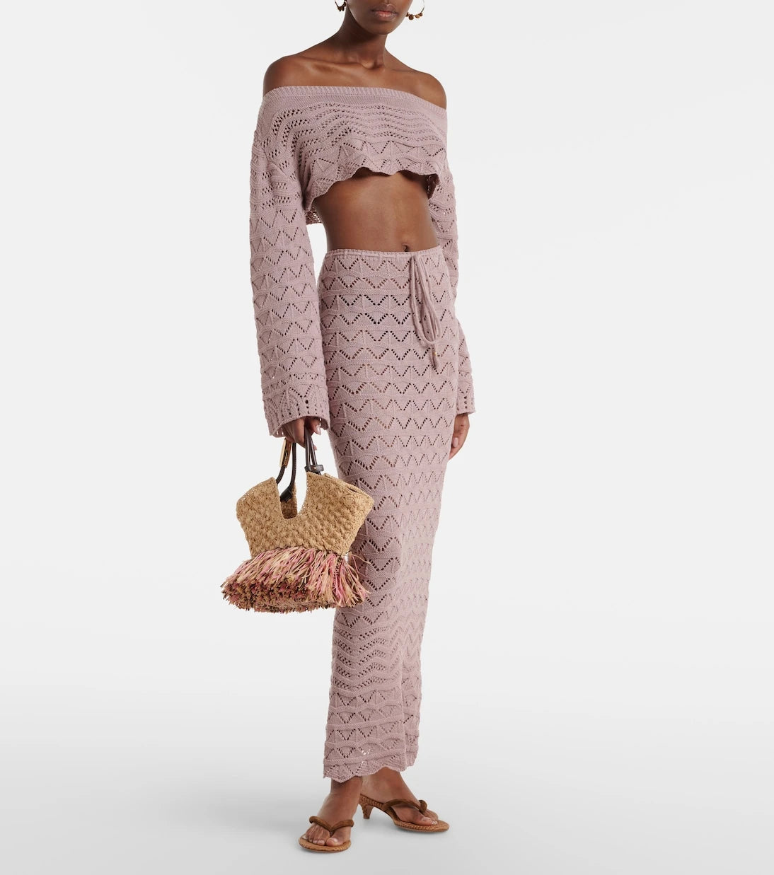 Bananhot - Helena crochet cotton-blend crop top