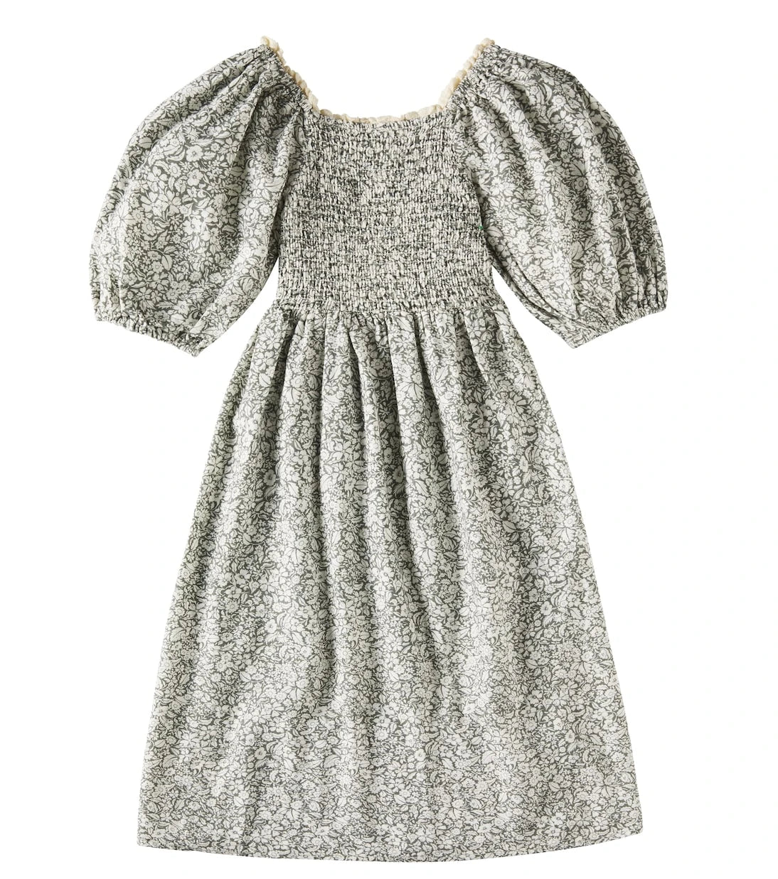 Rylee + Cru - Della balloon-sleeve linen-blend dress