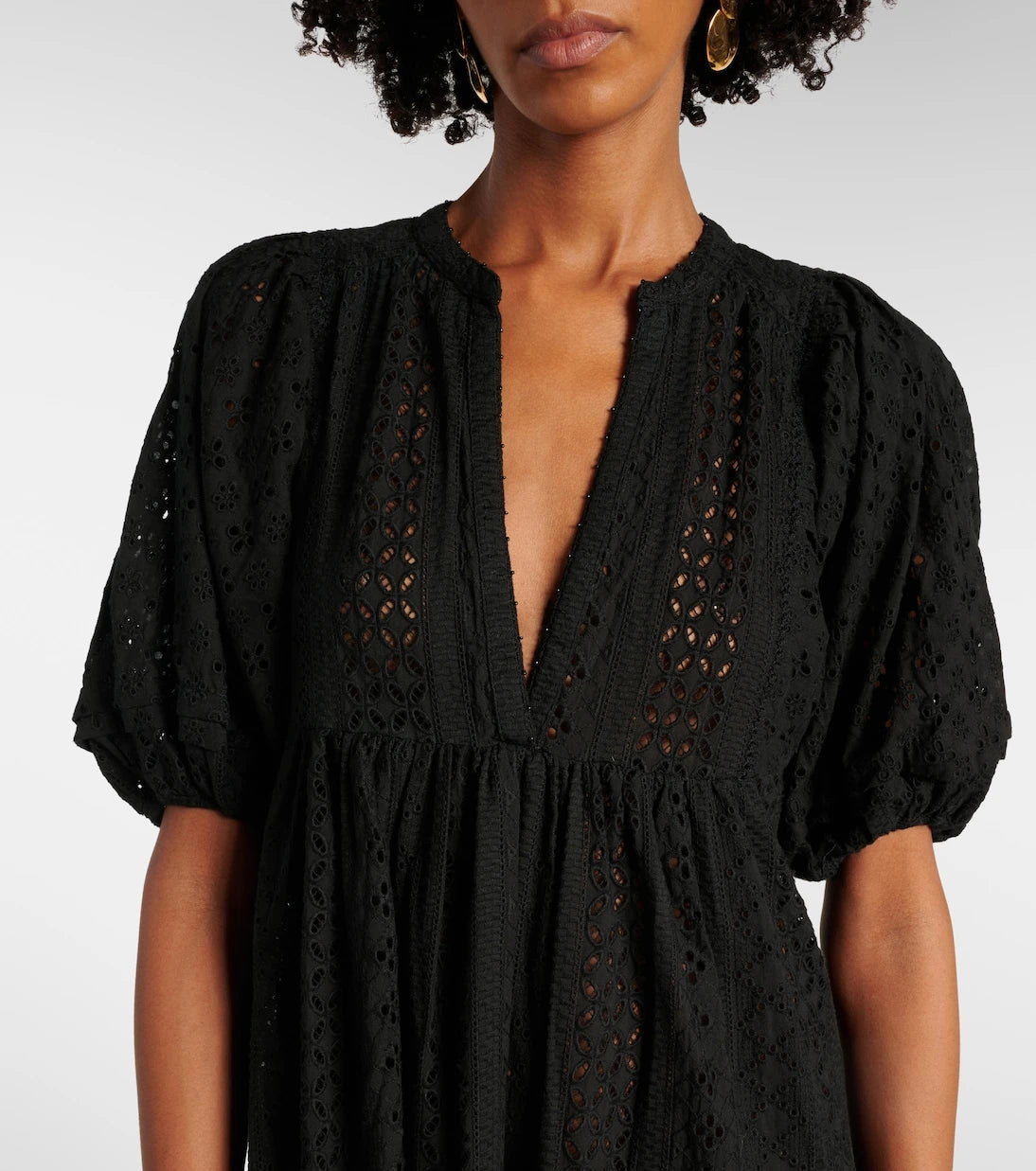 Poupette St Barth - Tiered cotton midi dress