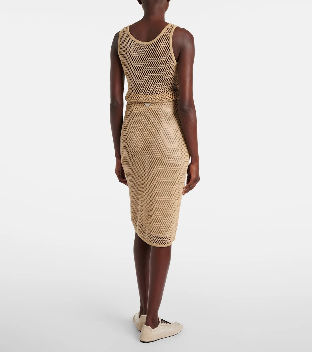 Prada - Crochet midi skirt