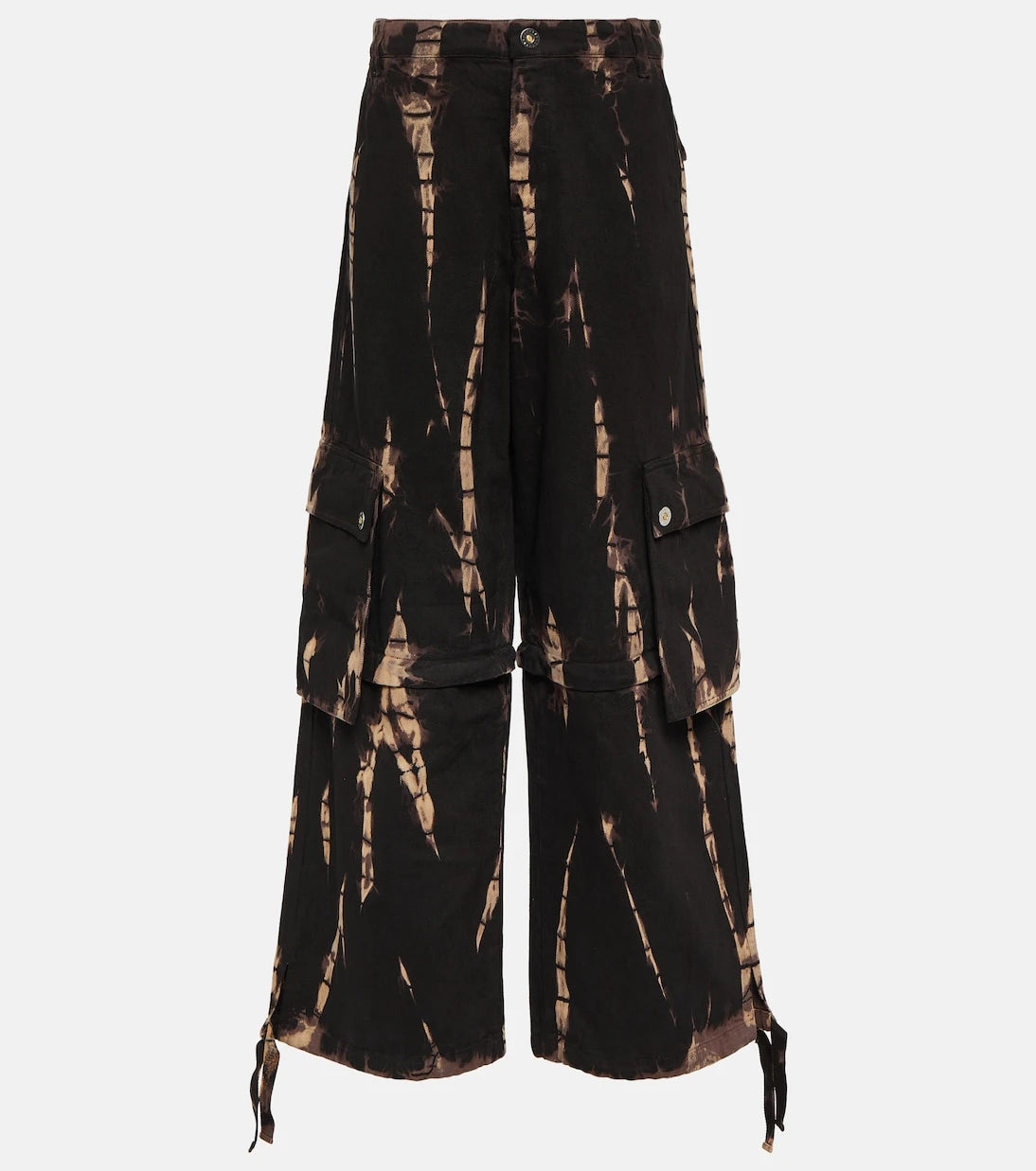 Dion Lee - بنطال جينز كارجو بصبغة ربط قابل للتحويل