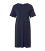Hanro Navy Short-Sleeve Nightdress