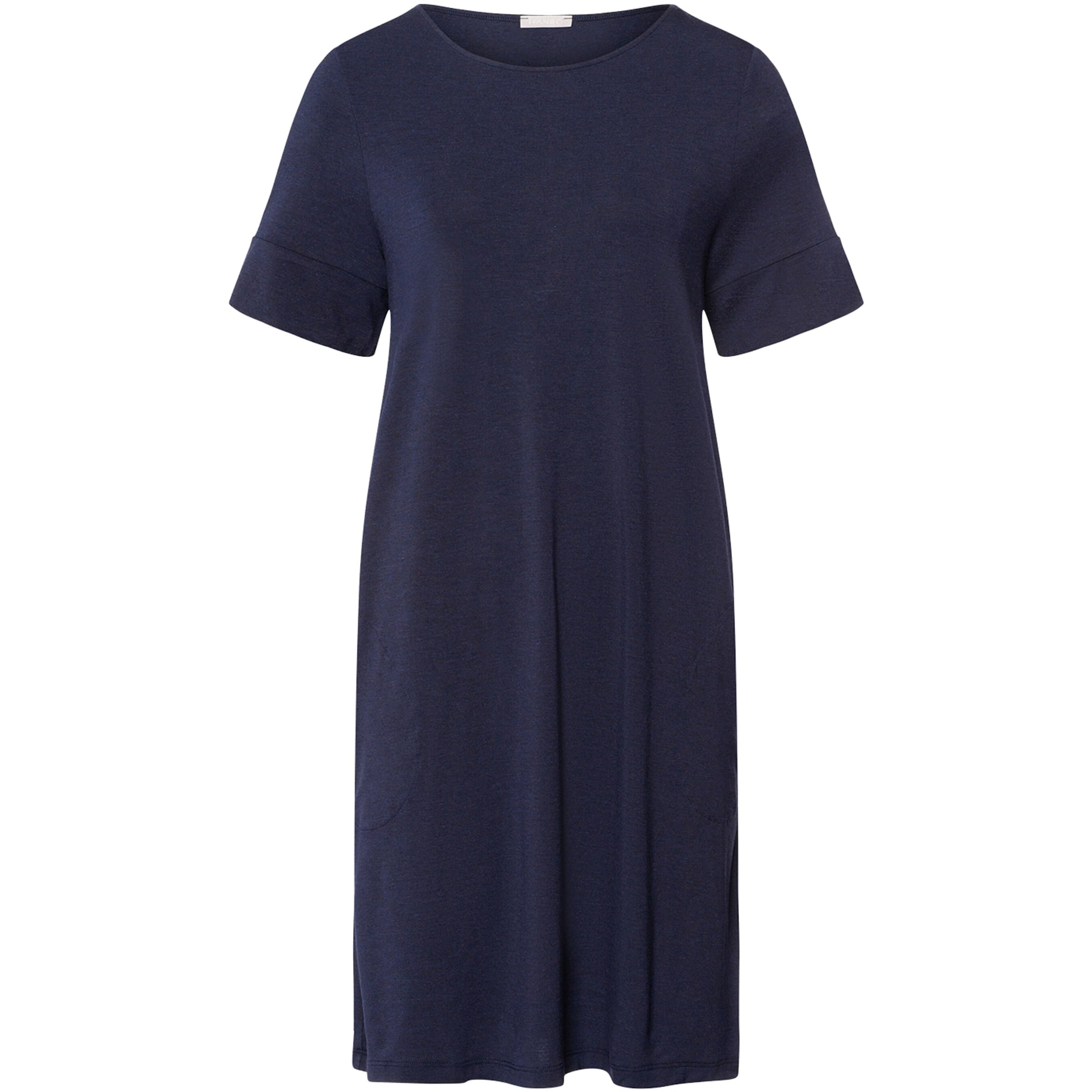 Hanro Navy Short-Sleeve Nightdress