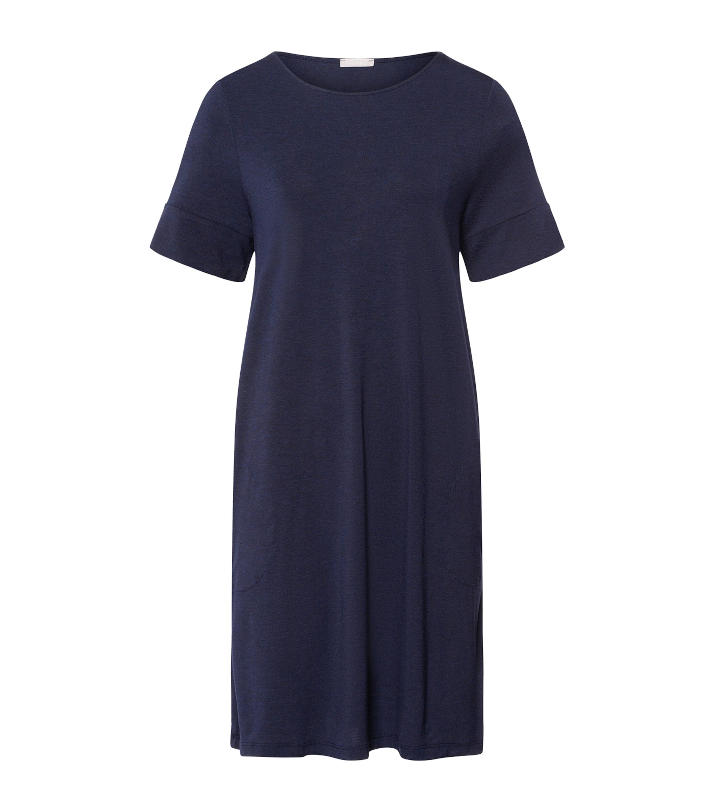 Hanro Navy Short-Sleeve Nightdress