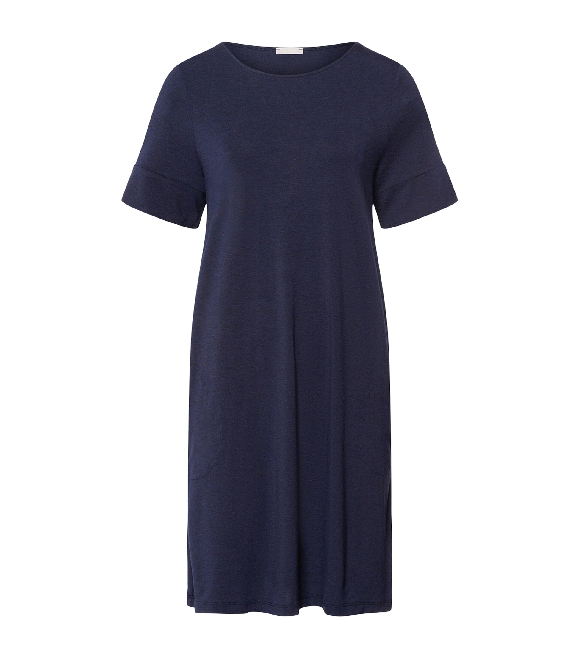 Hanro Navy Short-Sleeve Nightdress