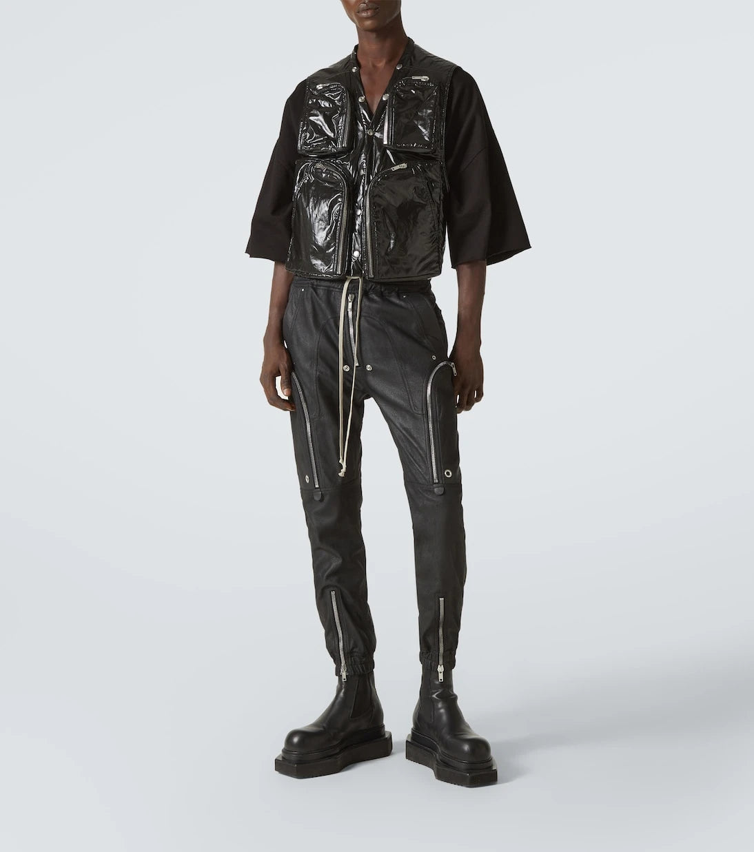 Rick Owens - Bauhaus leather cargo pants