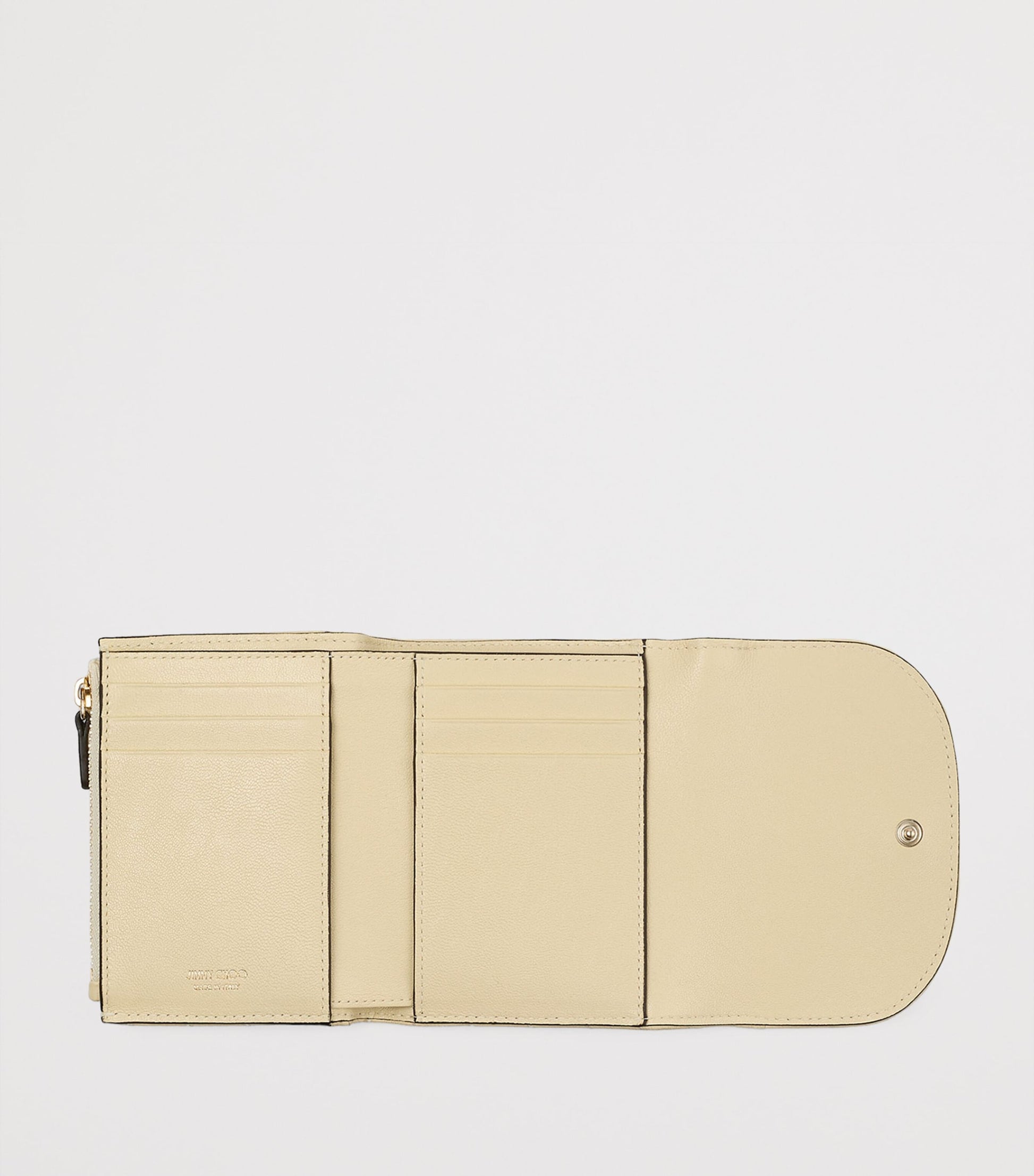 Beige Curve Marinda Leather Wallet