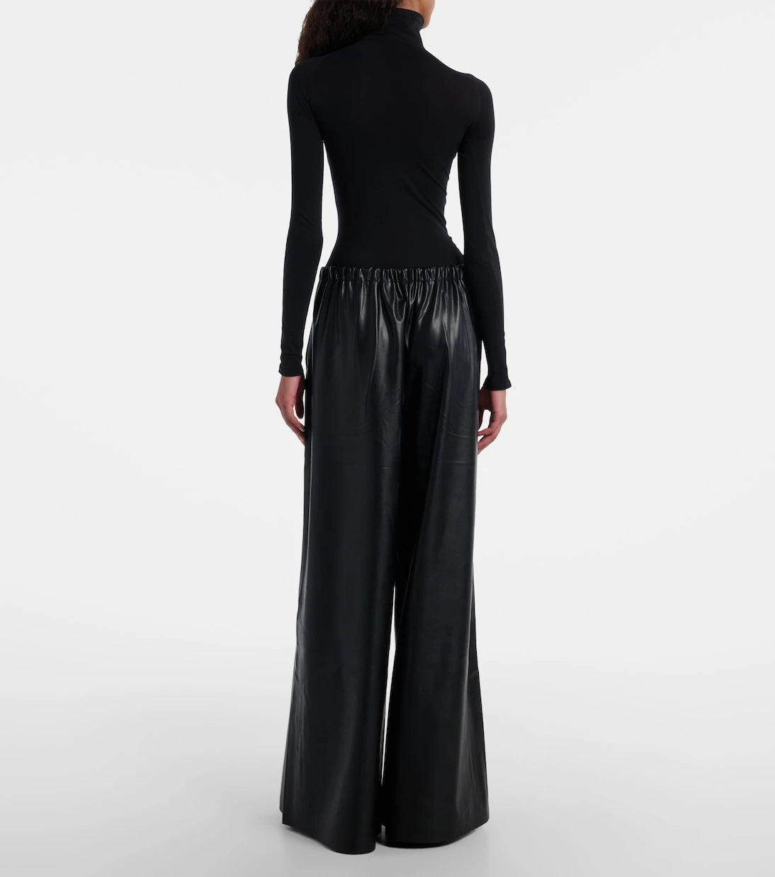 Norma Kamali - Pleated high-rise wide-leg pants