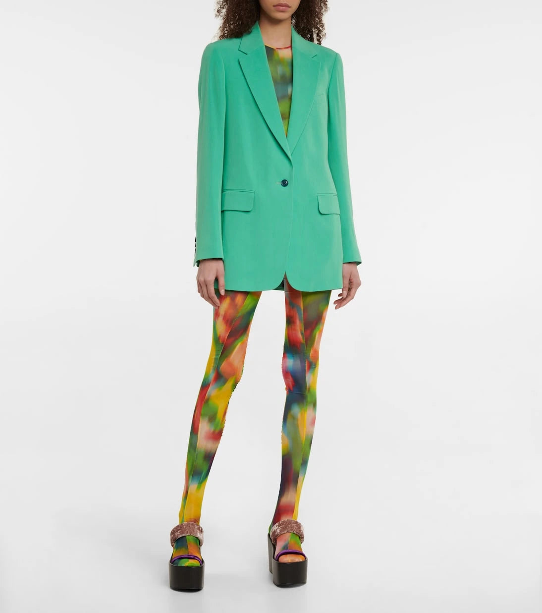 دريس فان نوتن - جوارب ضيقة مطبوعة مكشكشة