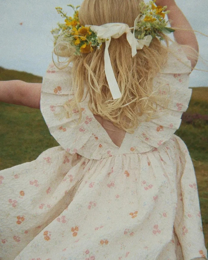 Konges Sløjd pamuklu ELIN FRILL DRESS GOTS