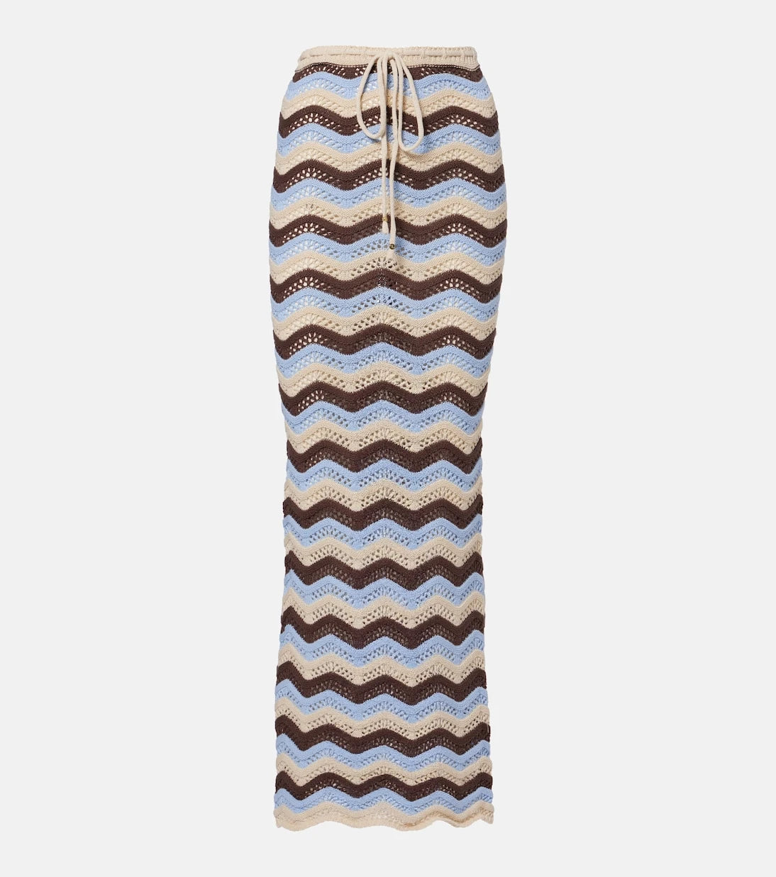 Bananhot - Helena open-knit cotton-blend maxi skirt