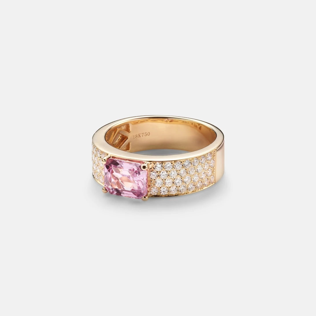 Anita Ko - 18kt gold ring with sapphire and diamonds