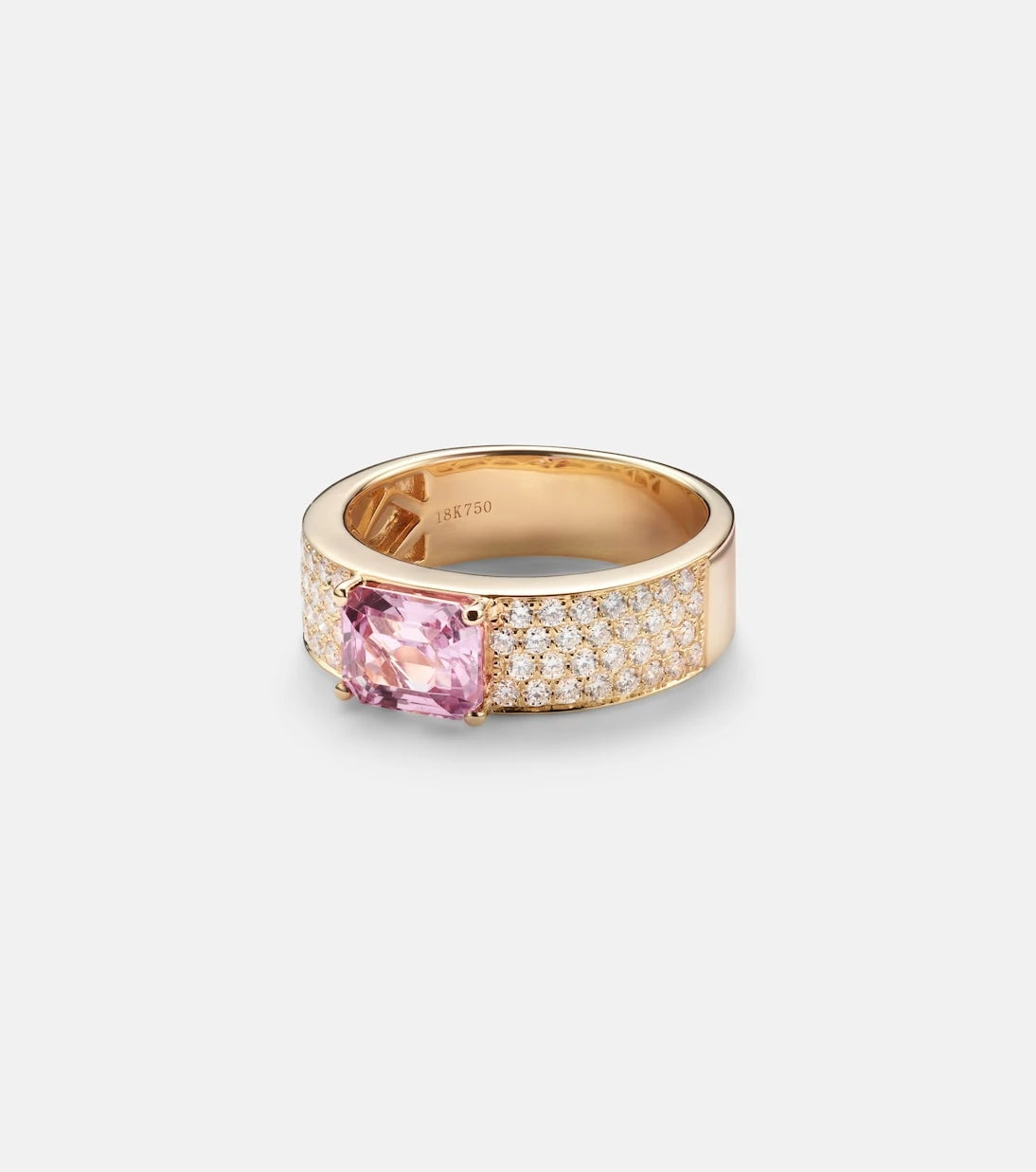 Anita Ko - 18kt gold ring with sapphire and diamonds