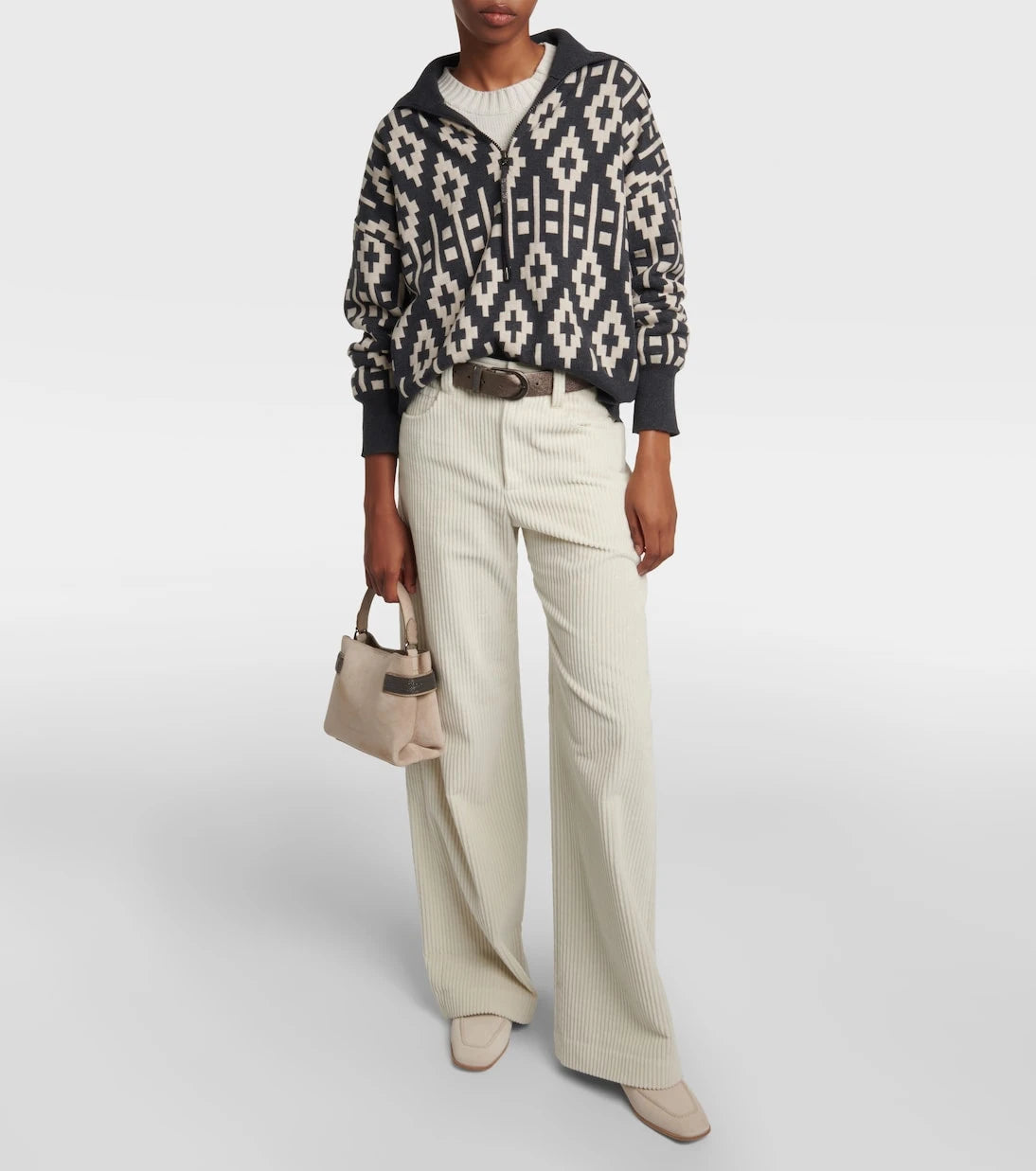 Brunello Cucinelli - Vintage Jacquard wool-blend sweater