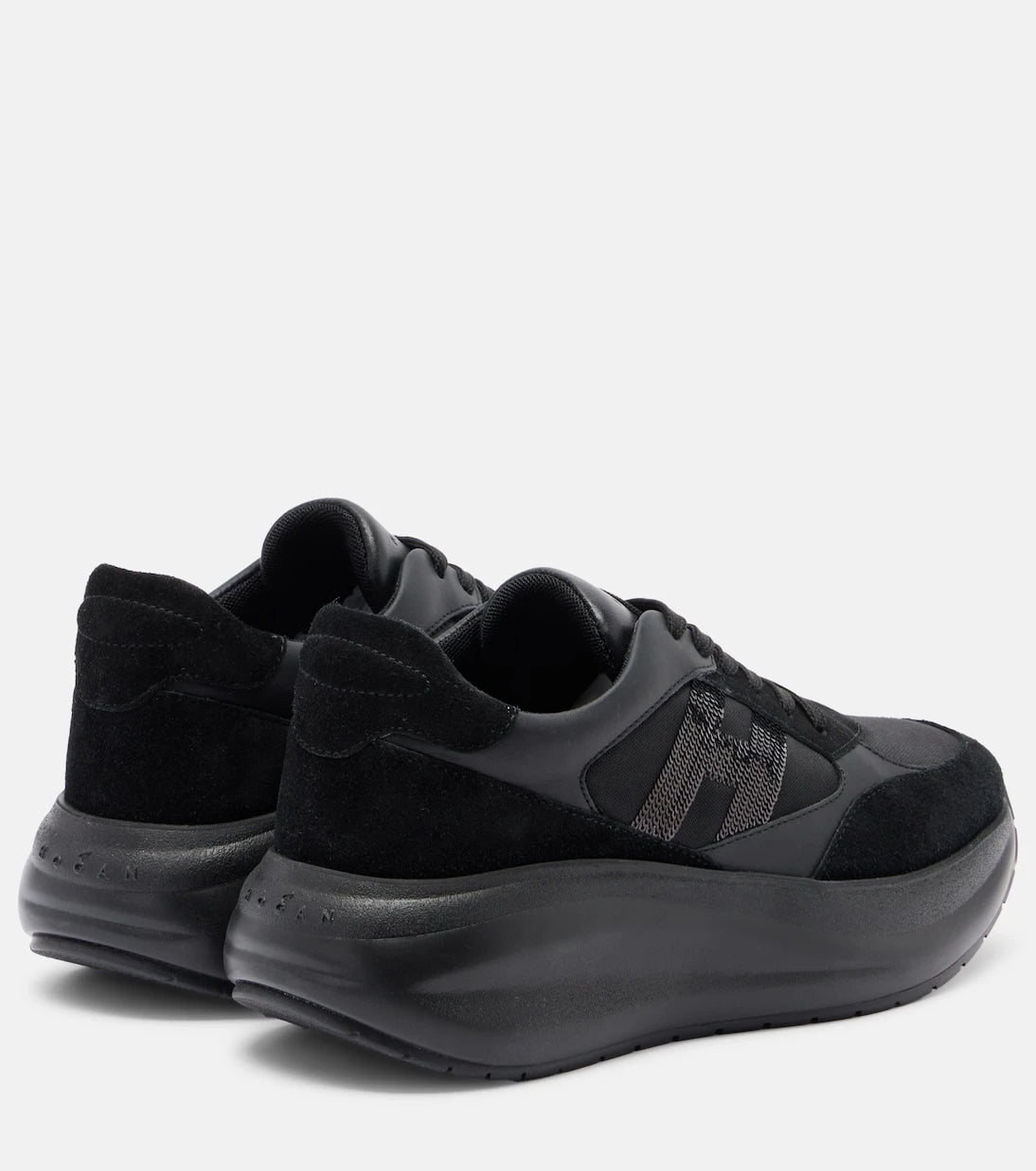 Hogan - Maxi I Active suede-trimmed sneakers