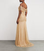 Sandra Mansour Gold Tulle Glitter Nuageux Gown