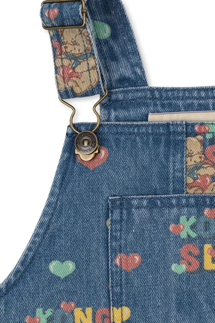Konges Sløjd денim elbise MAGOT OVERALL DRESS GOTS
