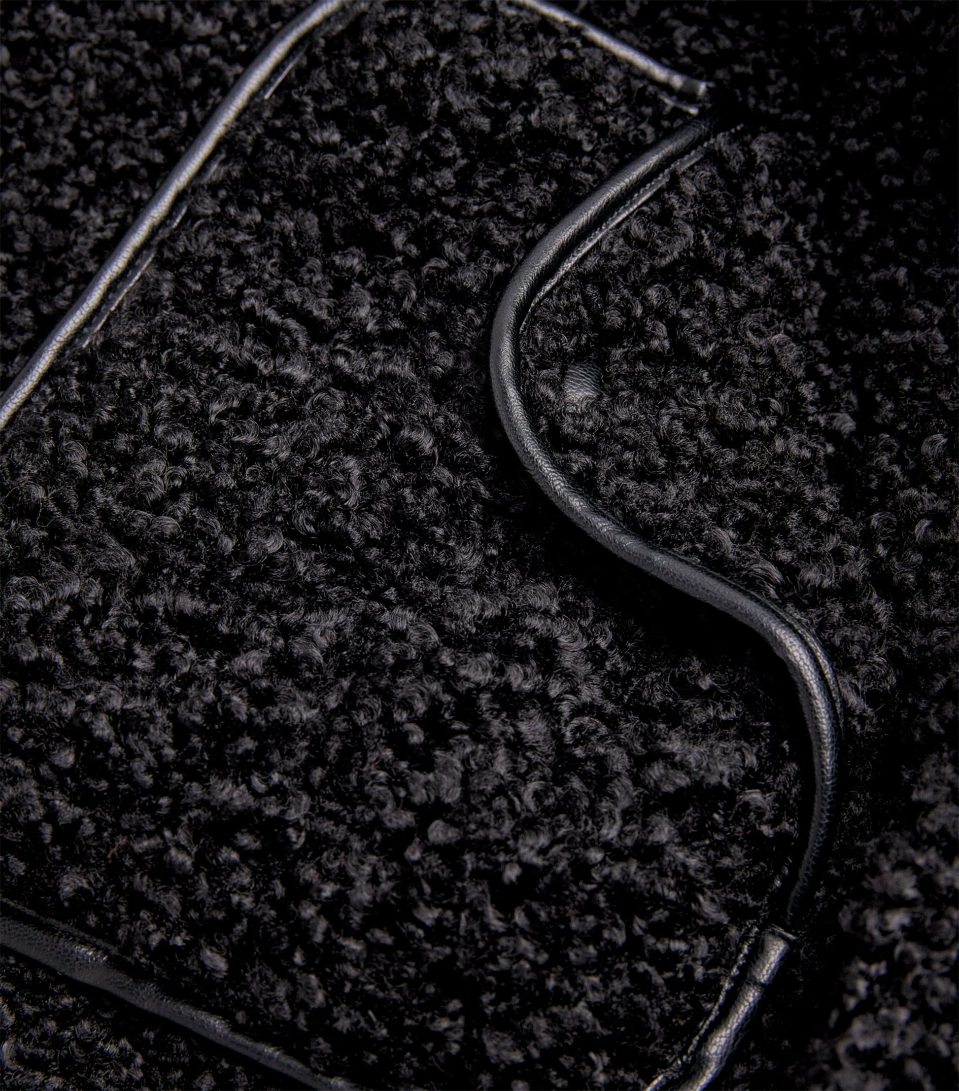 Simkhai Black Fleece Belted Kimia Jacket