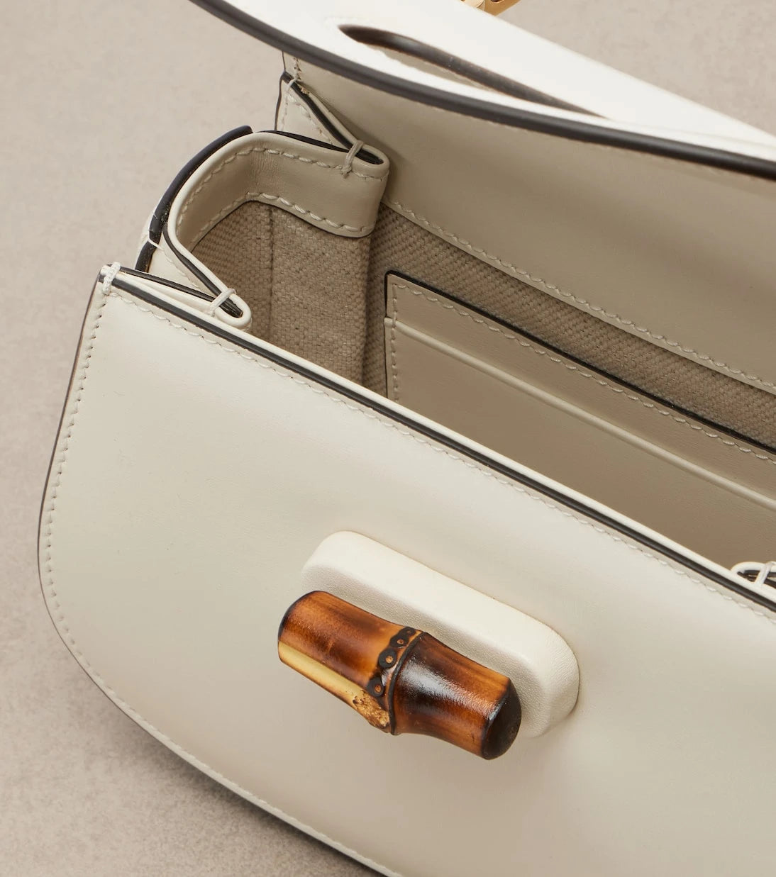 Gucci - Gucci Bamboo 1947 Mini leather top-handle bag