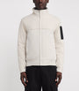 BOSS White Zip-Up Jadon League Jacket