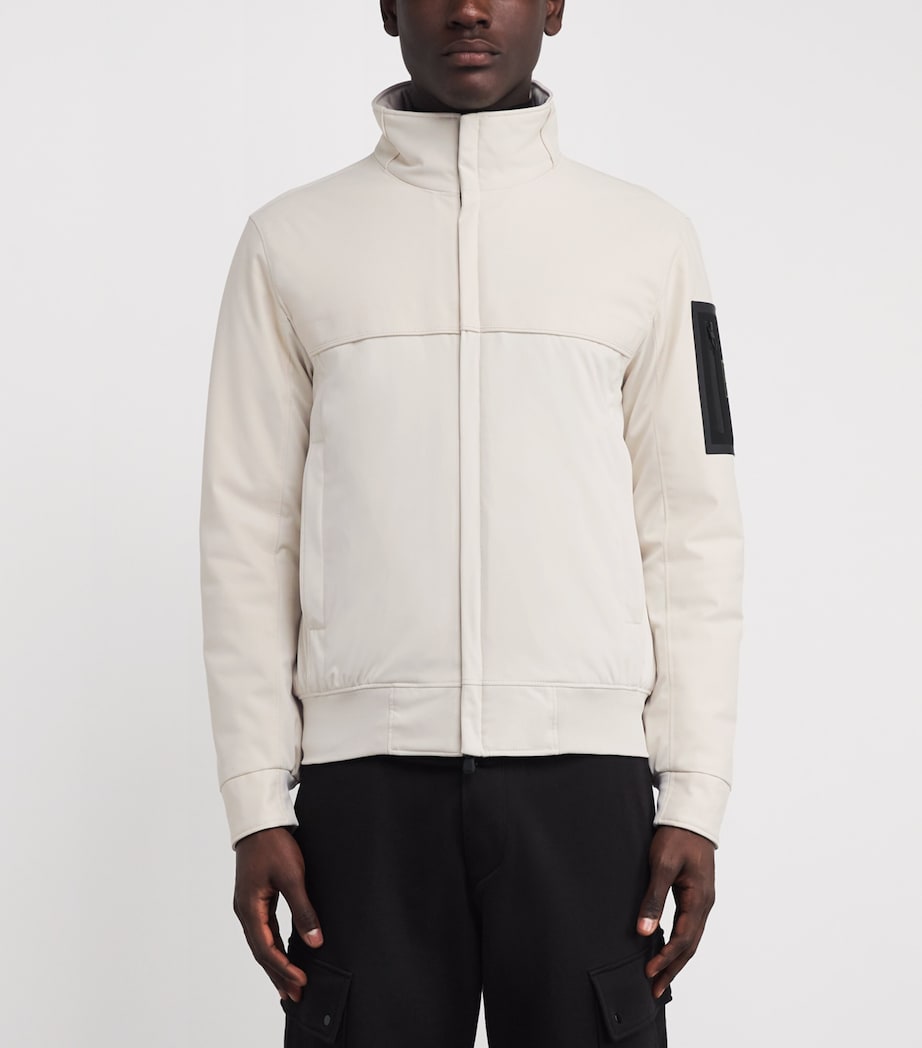 BOSS White Zip-Up Jadon League Jacket