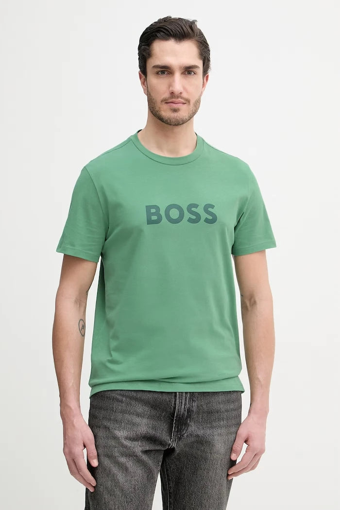 BOSS erkek pamuklu T-Shirt RN