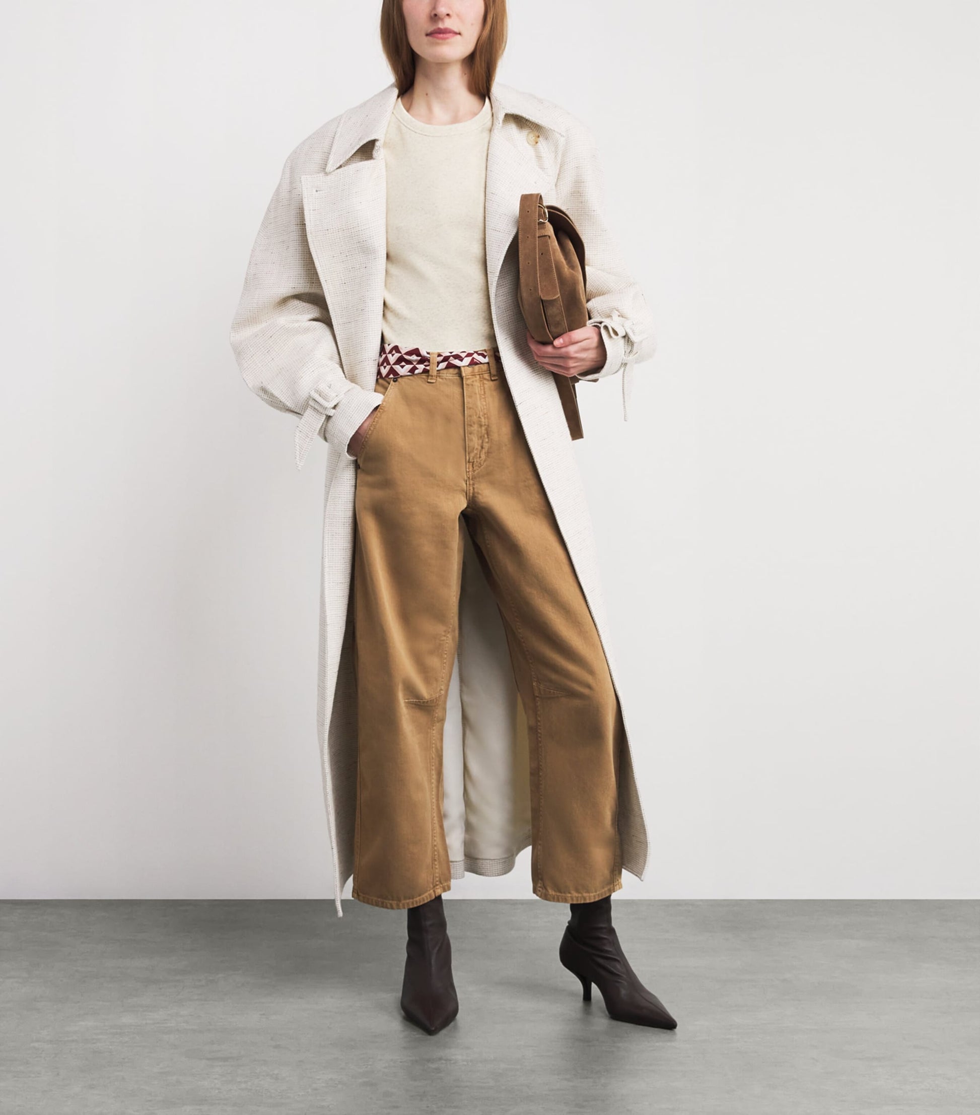 ME+EM Ivory Cotton-Blend Ribbed Top