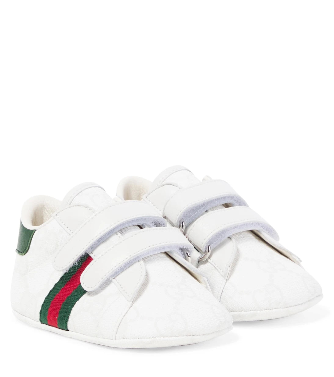 Gucci Kids - Baby leather-trimmed booties
