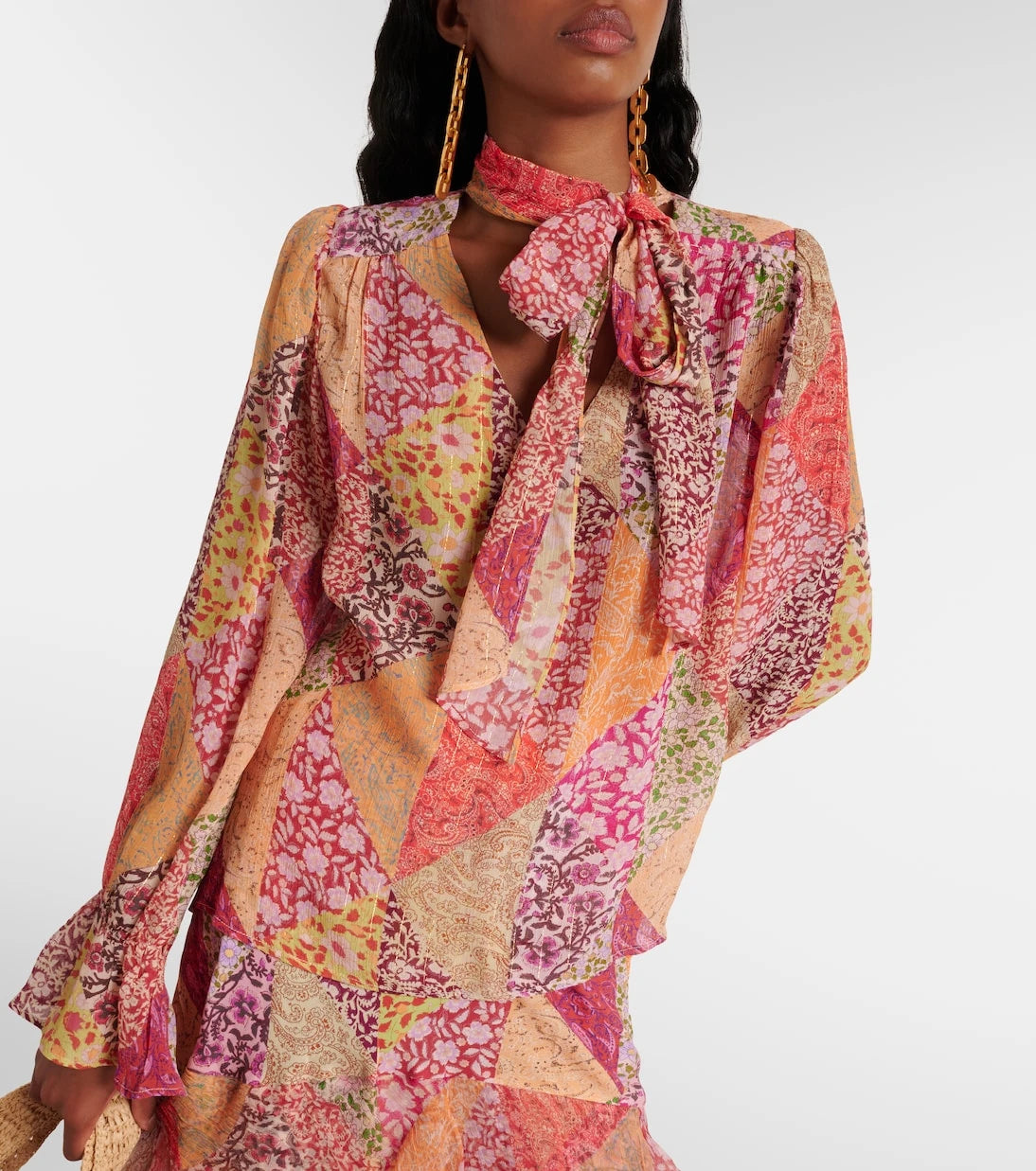 Rixo - Jovie patchwork top