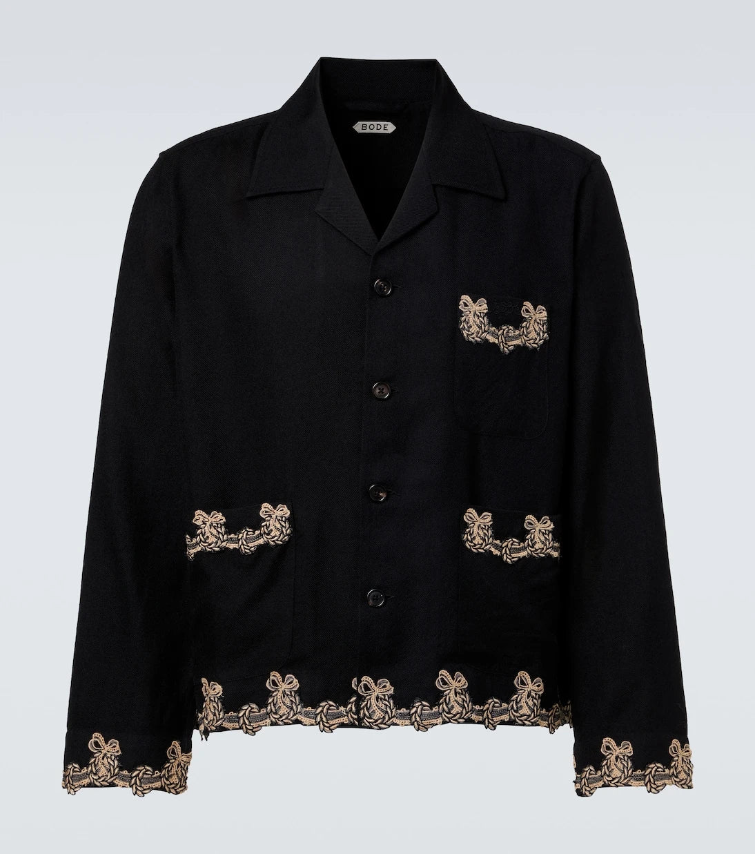 Bode - Laurelist wool flannel overshirt
