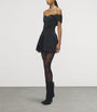 McQueen Black Off-The-Shoulder Mini Dress