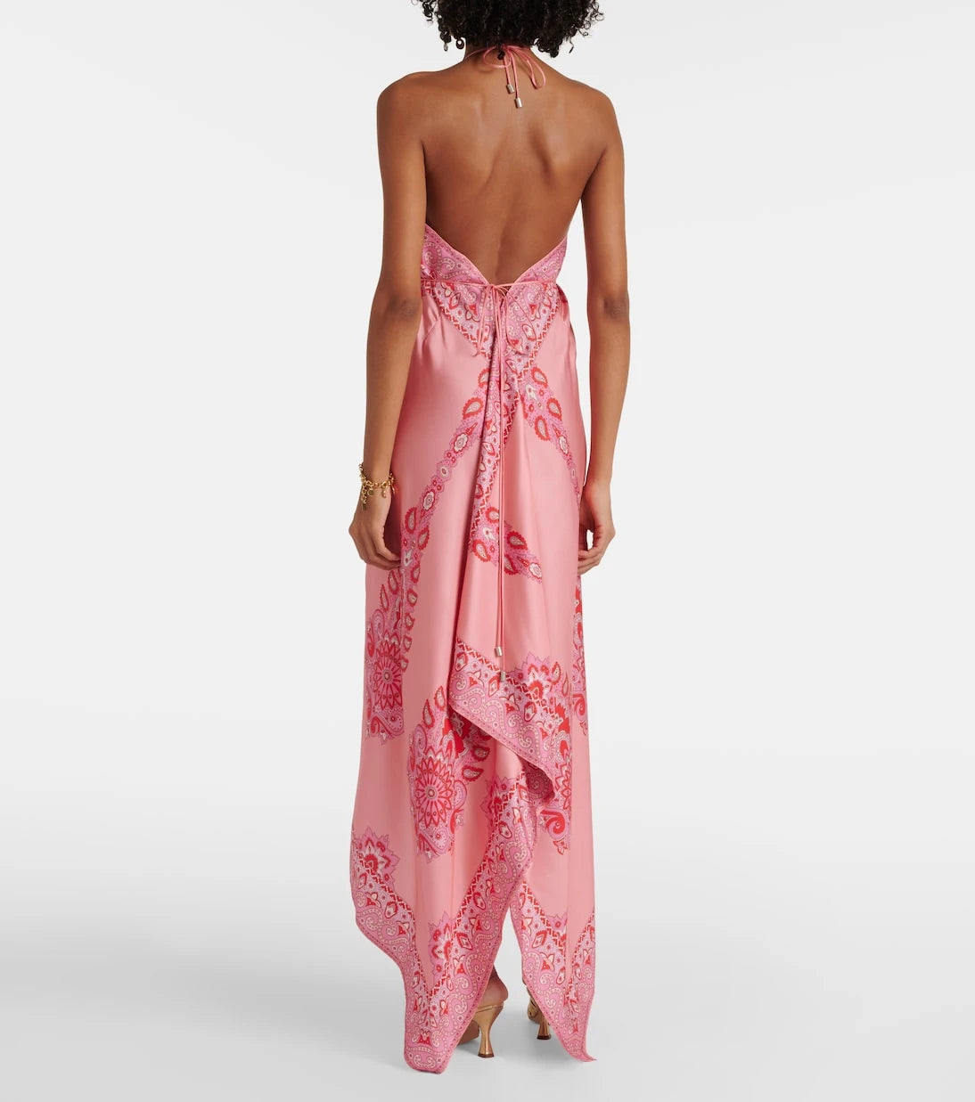 Etro - Paisley asymmetric silk midi dress