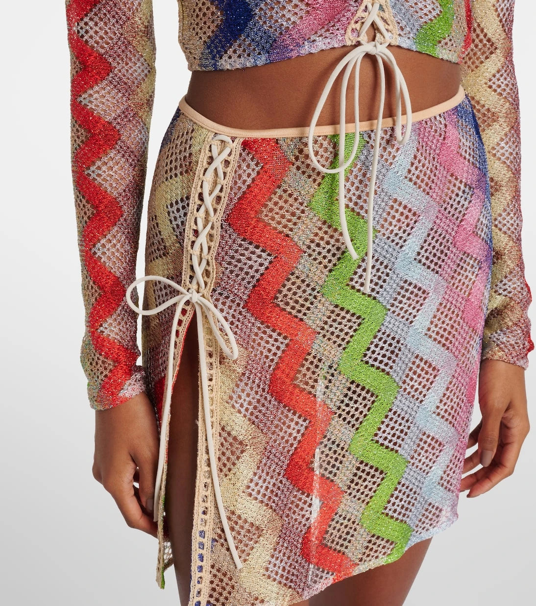 Missoni - Zigzag crochet miniskirt