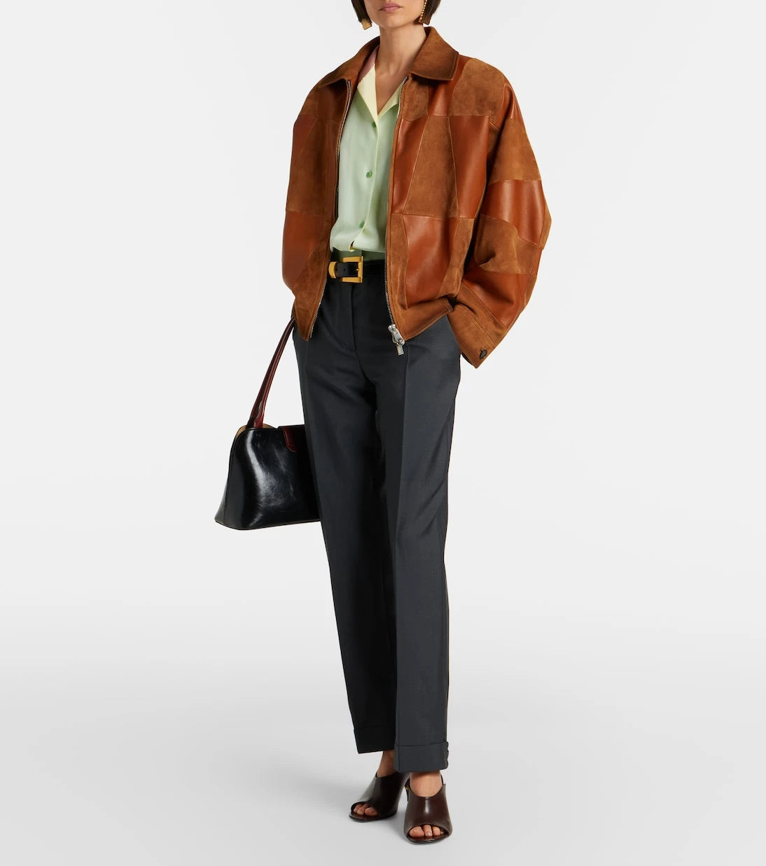 Versace - Giulietta leather mules
