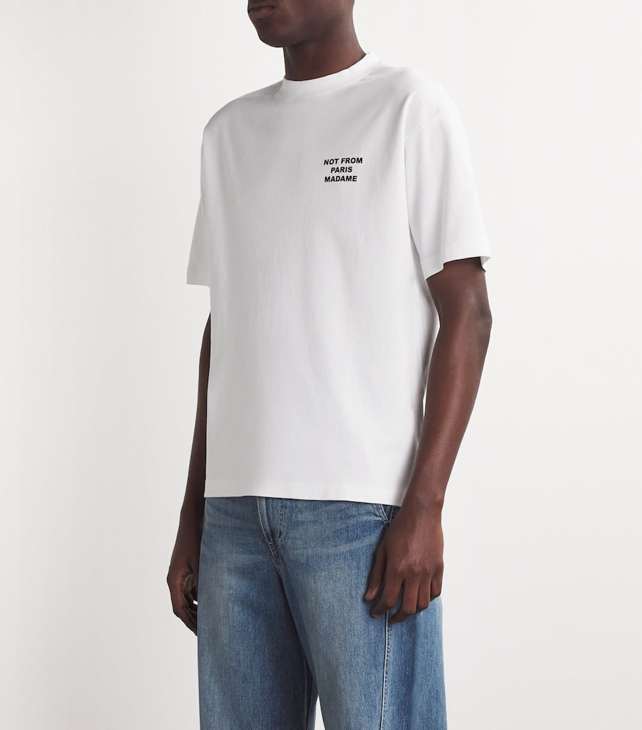Drôle De Monsieur Cotton Slogan T-Shirt