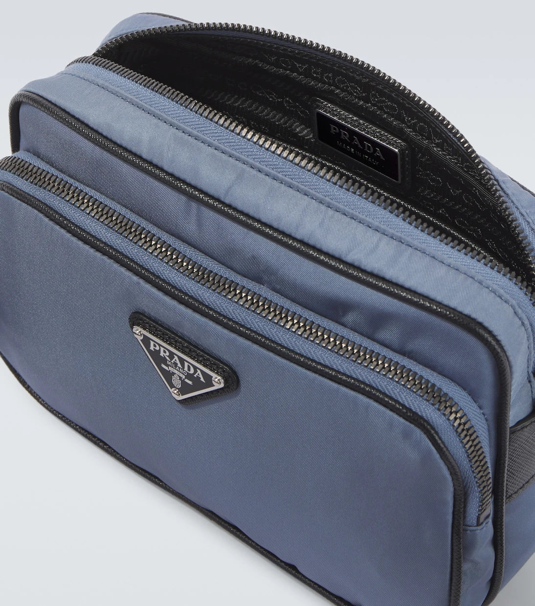 Prada - Re-Nylon leather-trimmed shoulder bag