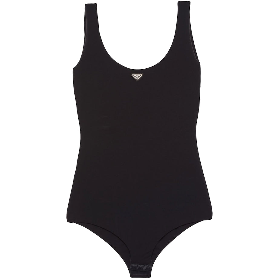 Prada Black Sleeveless Triangle Bodysuit
