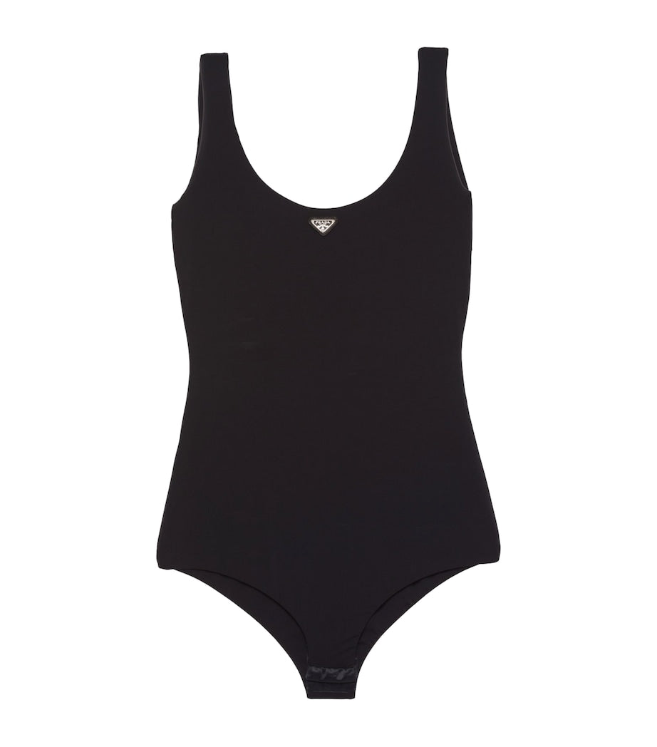 Prada Black Sleeveless Triangle Bodysuit