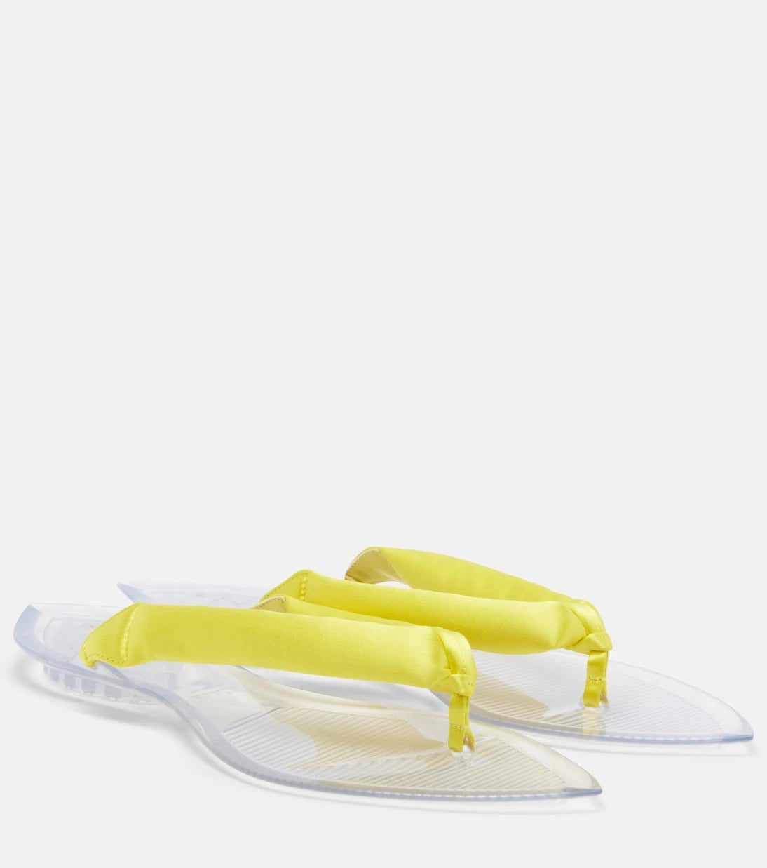 Alaïa - Invisible satin thong sandals