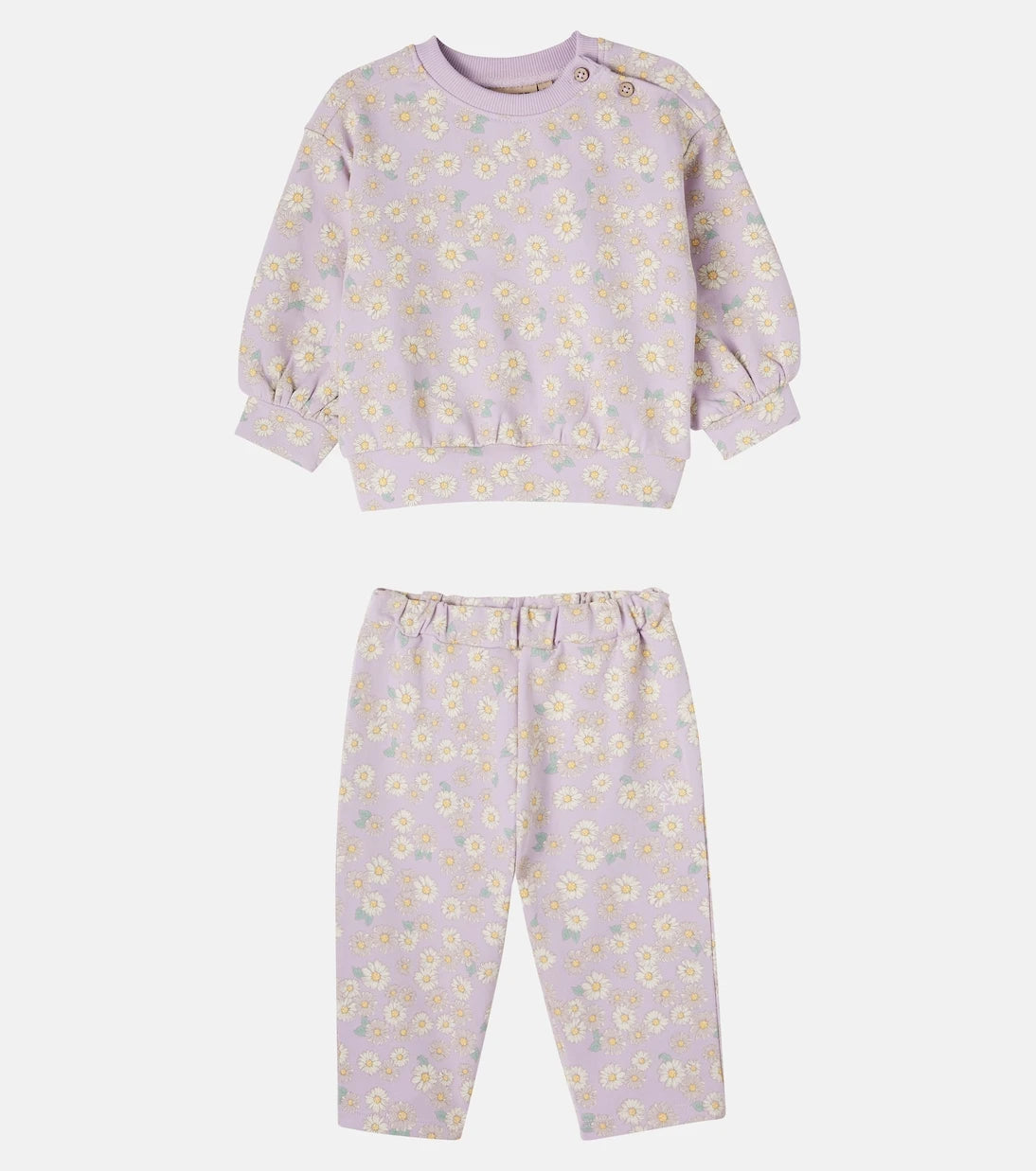 Wheat - Baby Lia floral cotton jersey sweatshirt