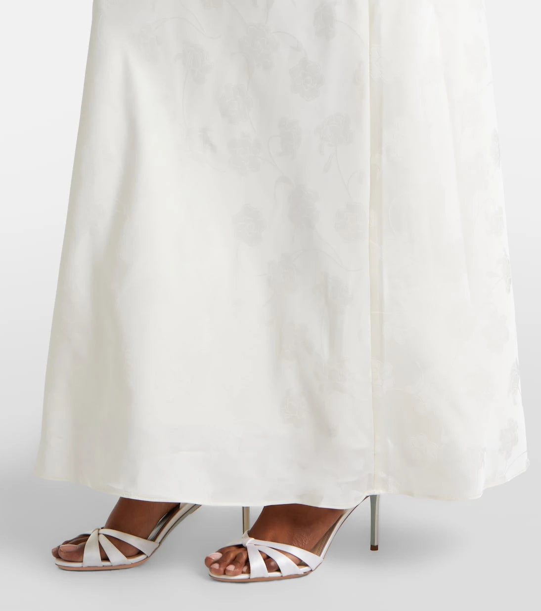 Rotate - Floral halterneck satin maxi dress