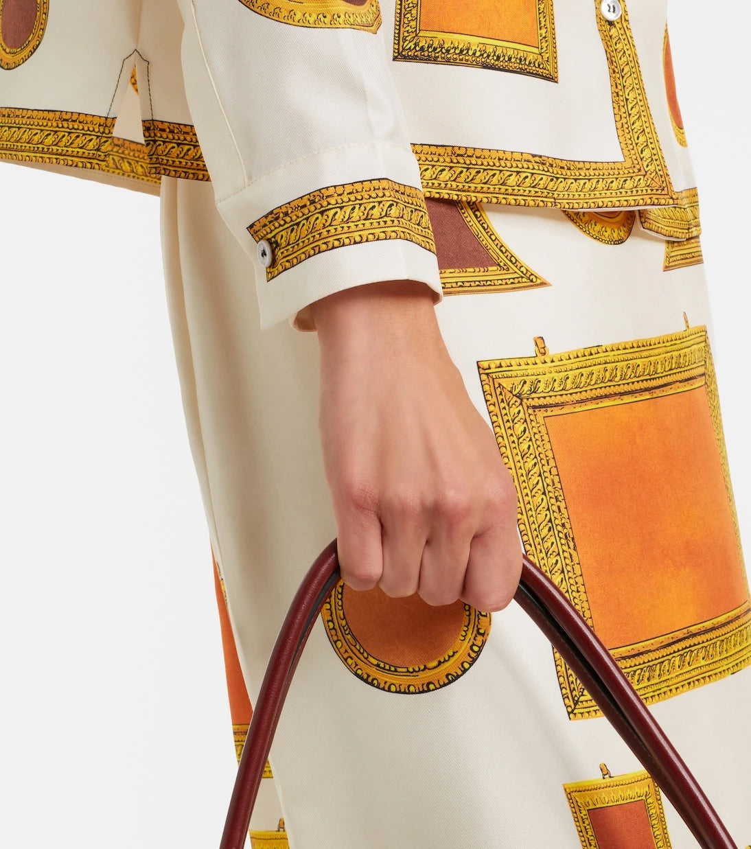 Versace - Printed silk twill shirt