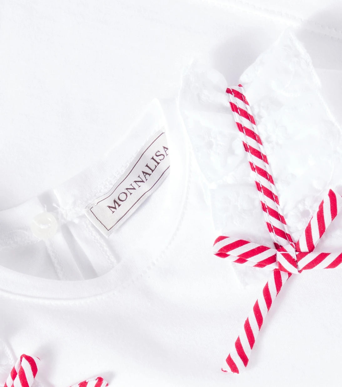 Monnalisa - Bow-detail cotton jersey T-shirt