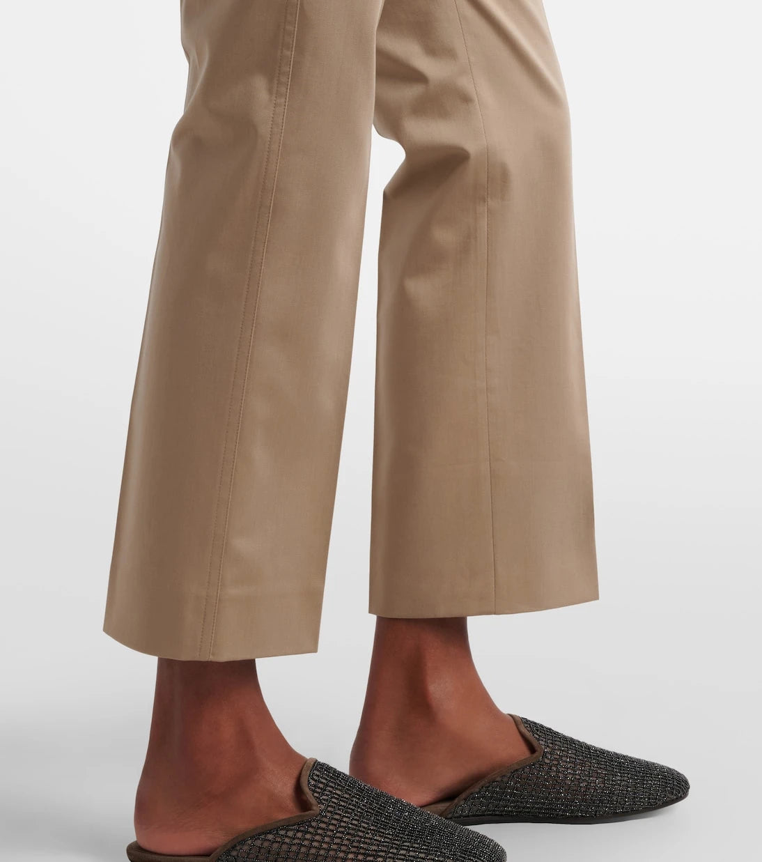 Max Mara - Cotton-blend cropped slim pants