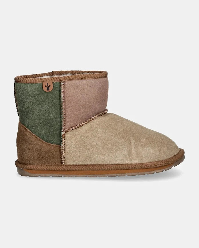 Emu Australia Wallaby Mini Patchwork Çocuk Süet Apre Botlar