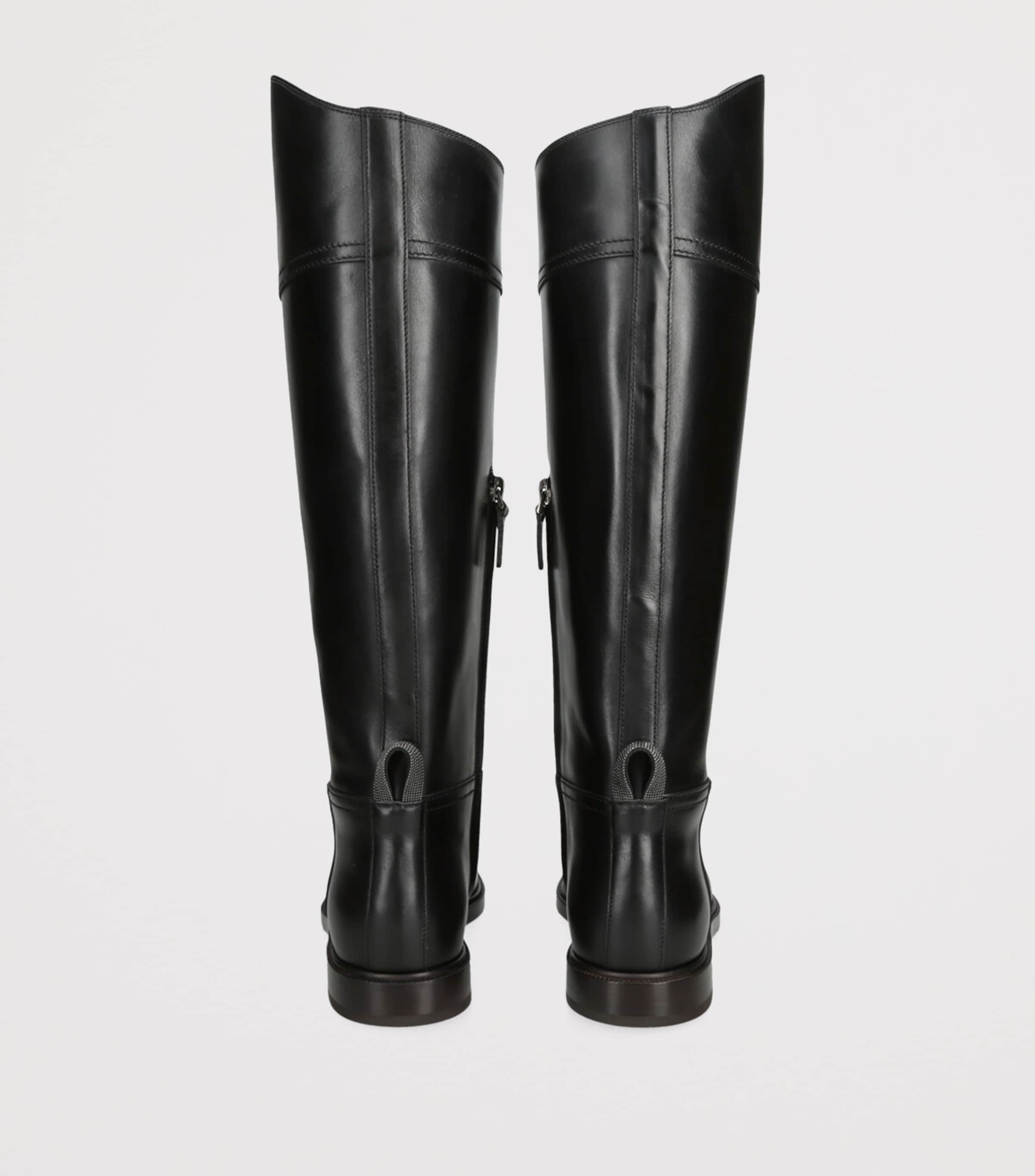 Black Leather Riding Boots