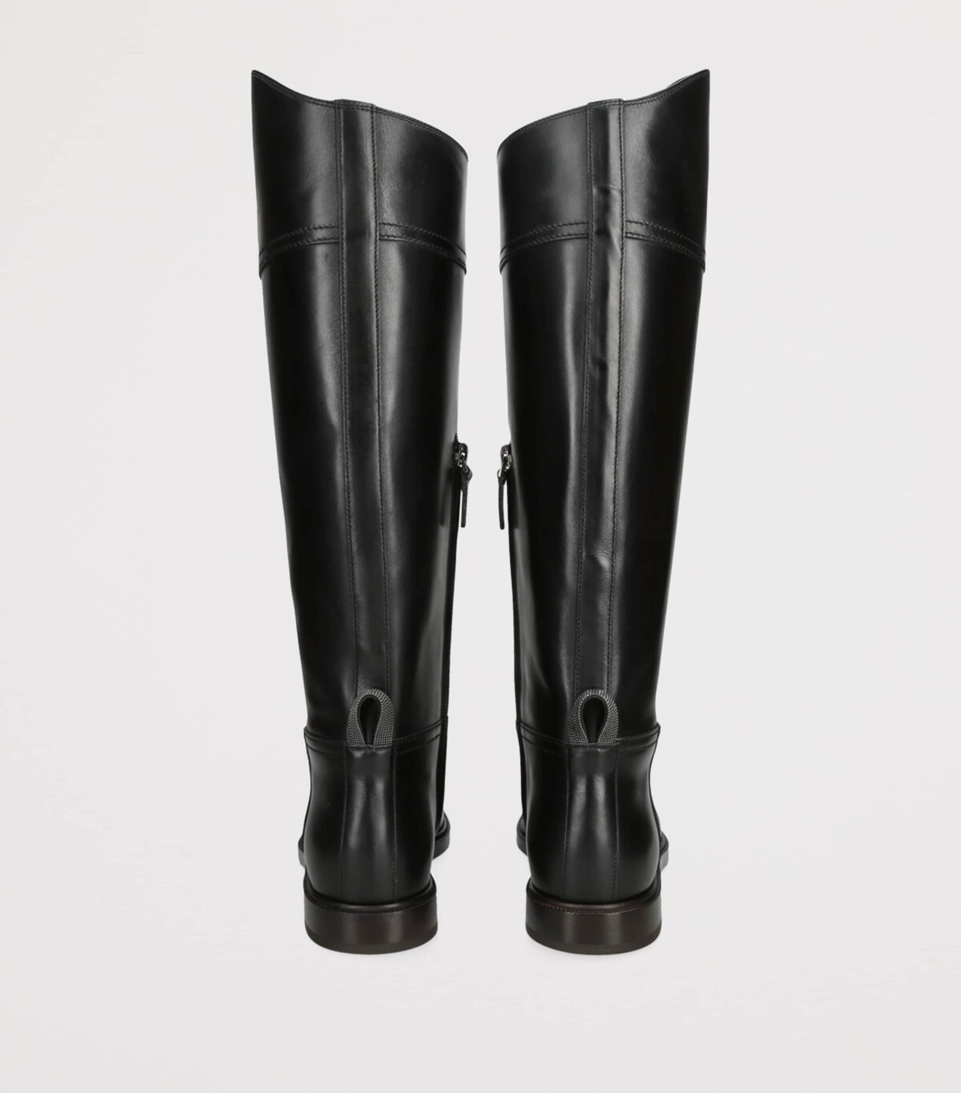 Black Leather Riding Boots
