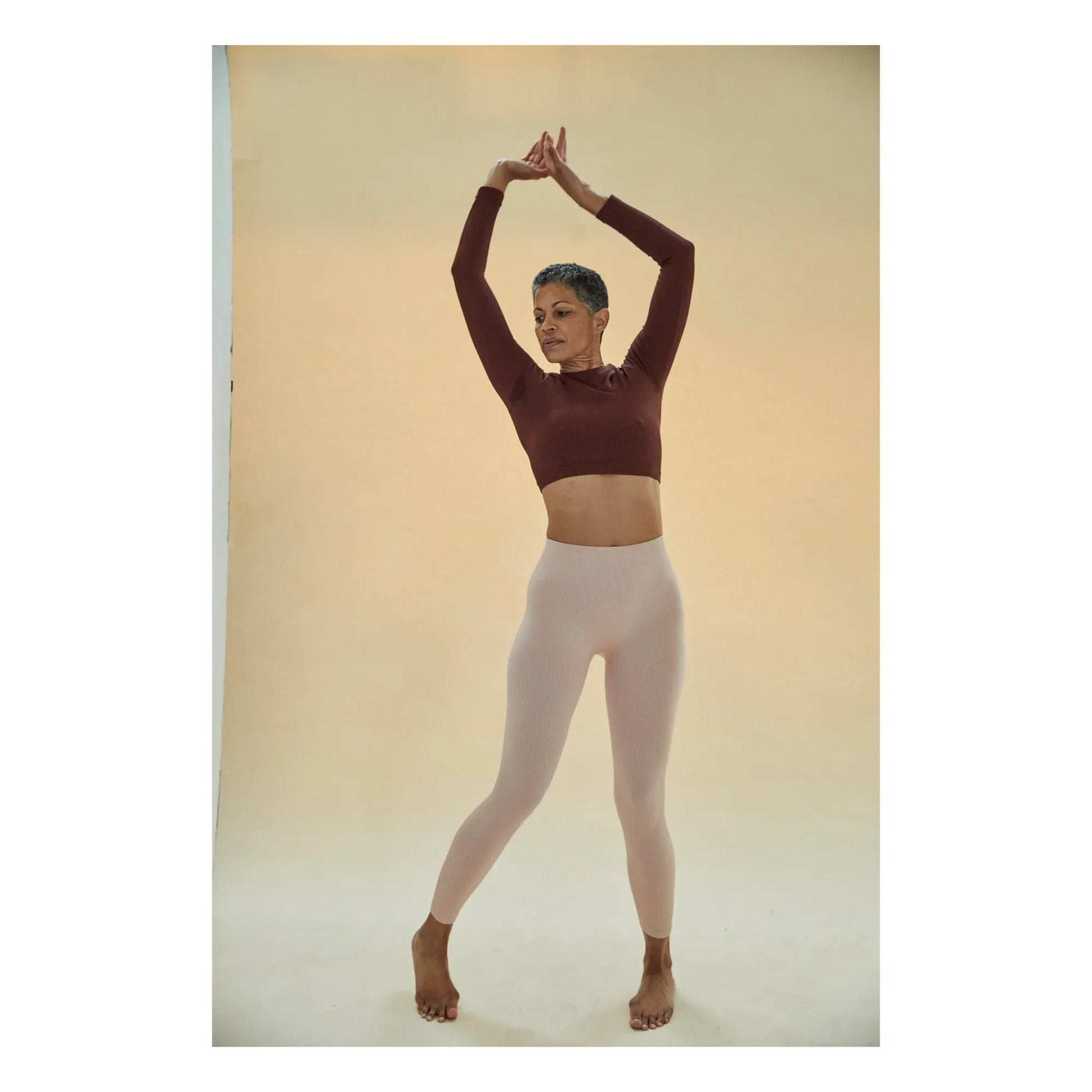 PRISM² - Evoke Ribbed Top | Brown