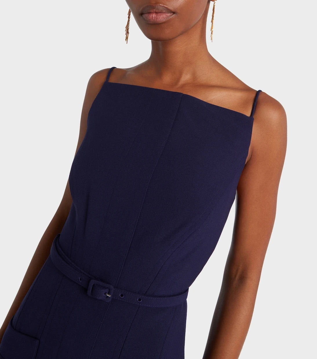 Roland Mouret - Belted crêpe midi dress
