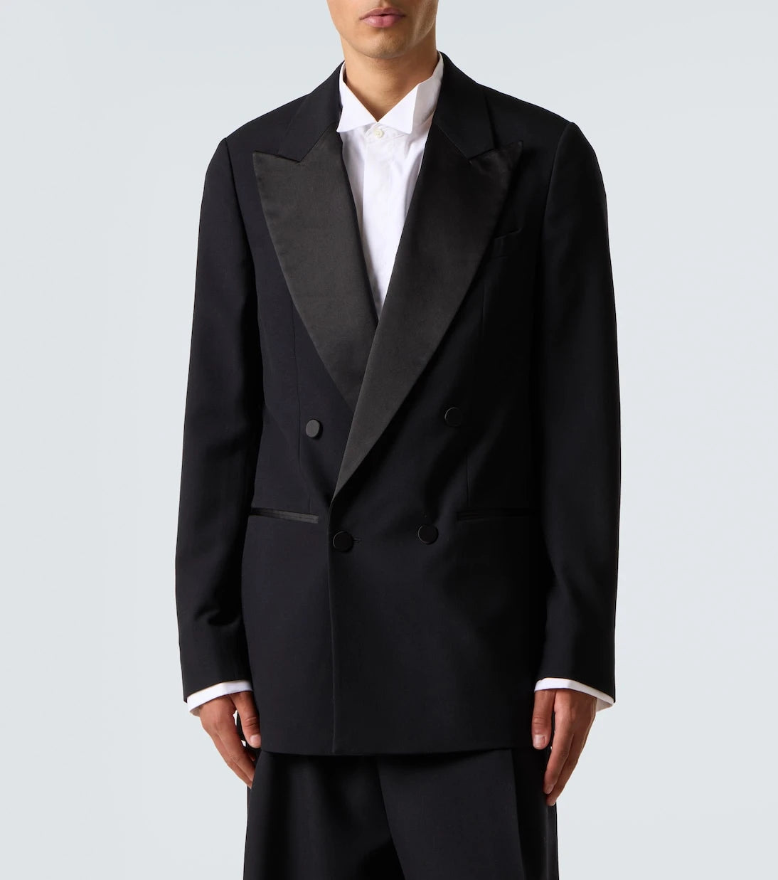Dries Van Noten - Double-breasted wool and silk suit jacket